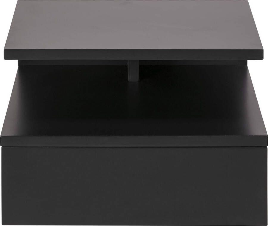 Fia nachtkastje met 1 lade in donkergrijs 1 stuk wandkast in minimalistische stijl klein nachtkastje voor wandmontage B: 35 x H: 22 5 x D: 32 cm