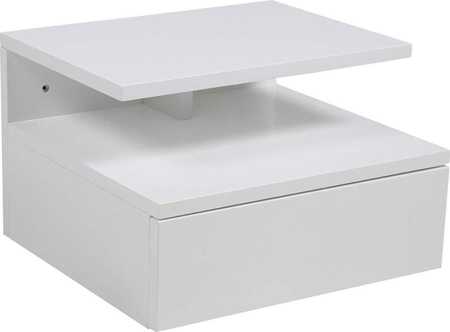 Fia nachtkastje stijlvolle opbergruimte 1 stuk wit MDF h: 22 5 cm x b: 32 cm x l: 35 cm