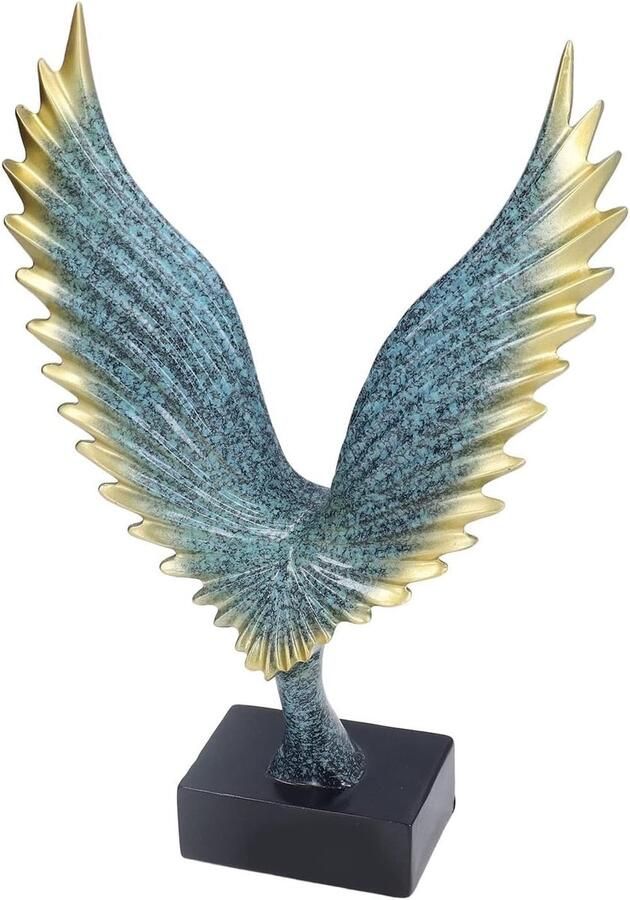 Figurines Nordic Wing Statue Resin Wing Model Grote Adelaar Beeldhouwwerk Decoratie voor Bureau Thuis Binnen Buiten Decor