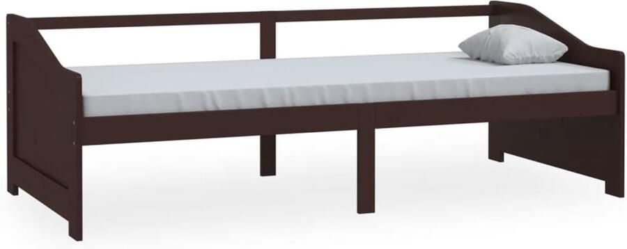 FIONERA Bedbank 3-zits massief grenenhout donkerbruin 90x200 cm