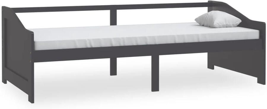 FIONERA Bedbank 3-zits massief grenenhout donkergrijs 90x200 cm