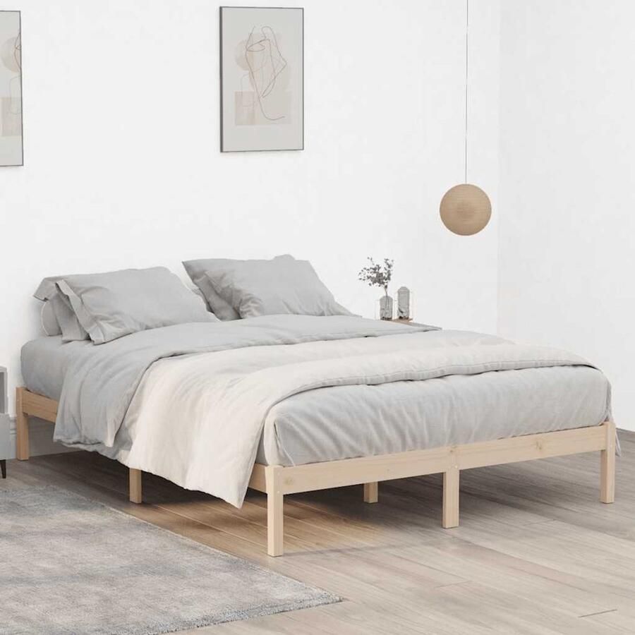 FIONERA Bedframe zonder matras massief grenenhout 193x203 cm kingsize