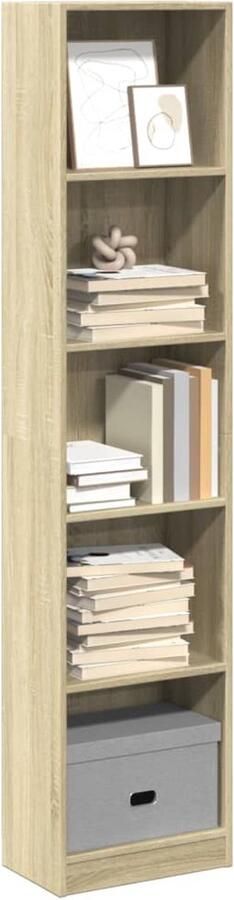 FIONERA Boekenkast 40x24x176 cm bewerkt hout sonoma eikenkleurig
