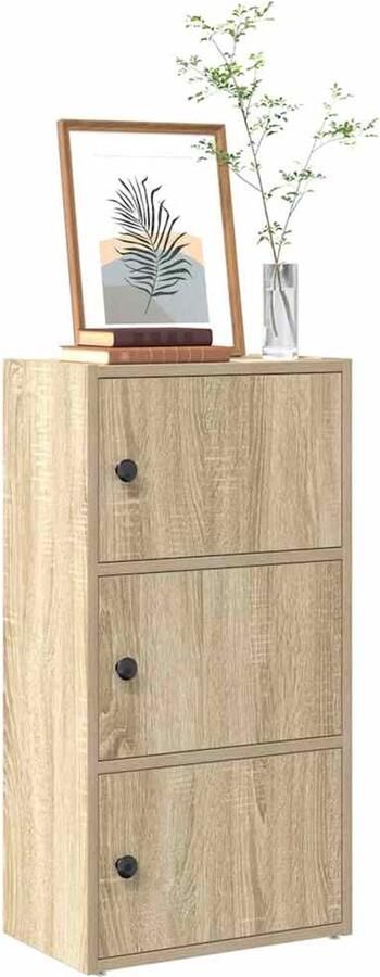 FIONERA Boekenkast 40x24x77 cm bewerkt hout sonoma eikenkleurig