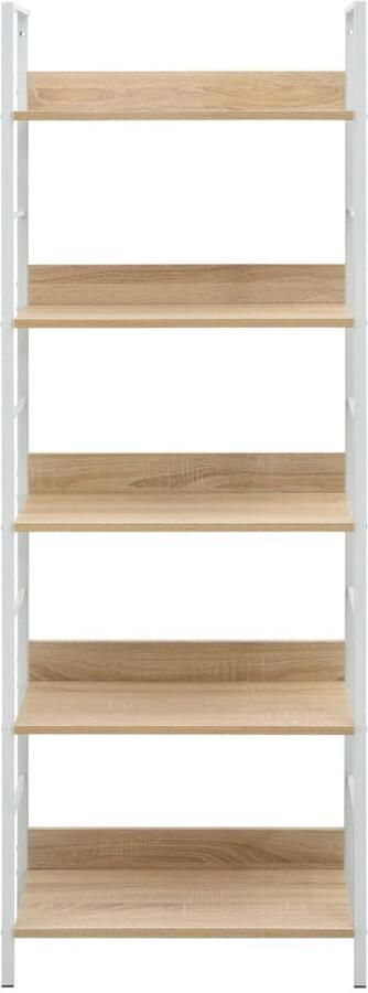 FIONERA Boekenkast 5 schappen 60x27 6x158 5 cm bewerkt hout eikenkleur