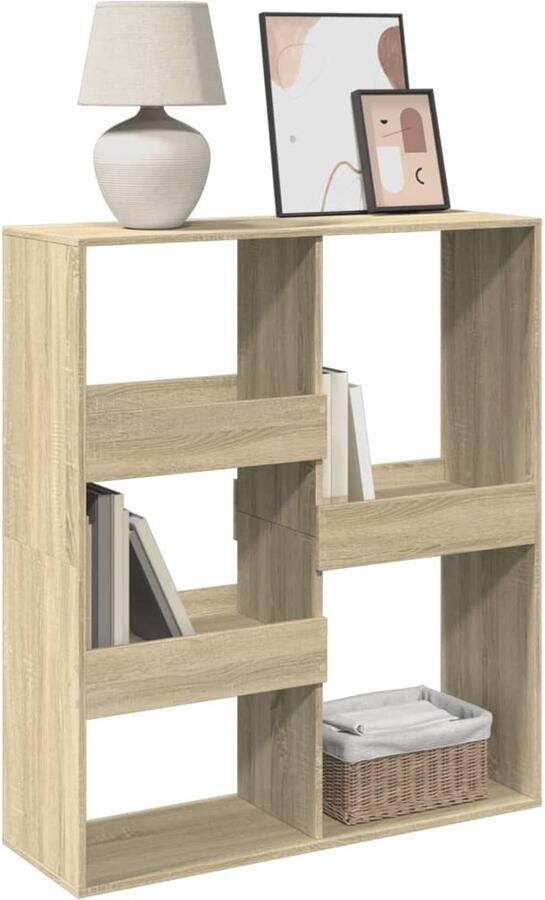 FIONERA Boekenkast kamerscherm 100x33x115 cm sonoma eikenkleurig