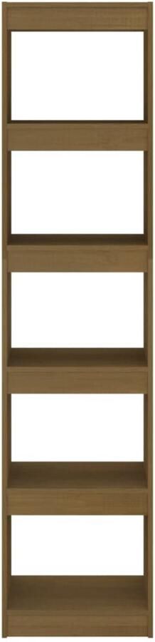 FIONERA Boekenkast kamerscherm 40x30x167 5 cm grenenhout honingbruin