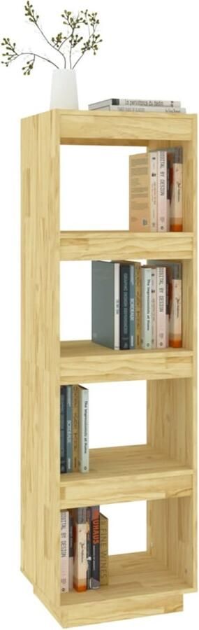 FIONERA Boekenkast kamerscherm 40x35x135 cm massief grenenhout