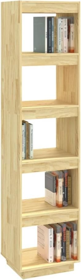 FIONERA Boekenkast kamerscherm 40x35x167 cm massief grenenhout