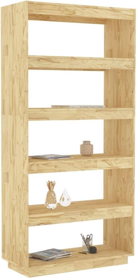 FIONERA Boekenkast kamerscherm 80x35x167 cm massief grenenhout