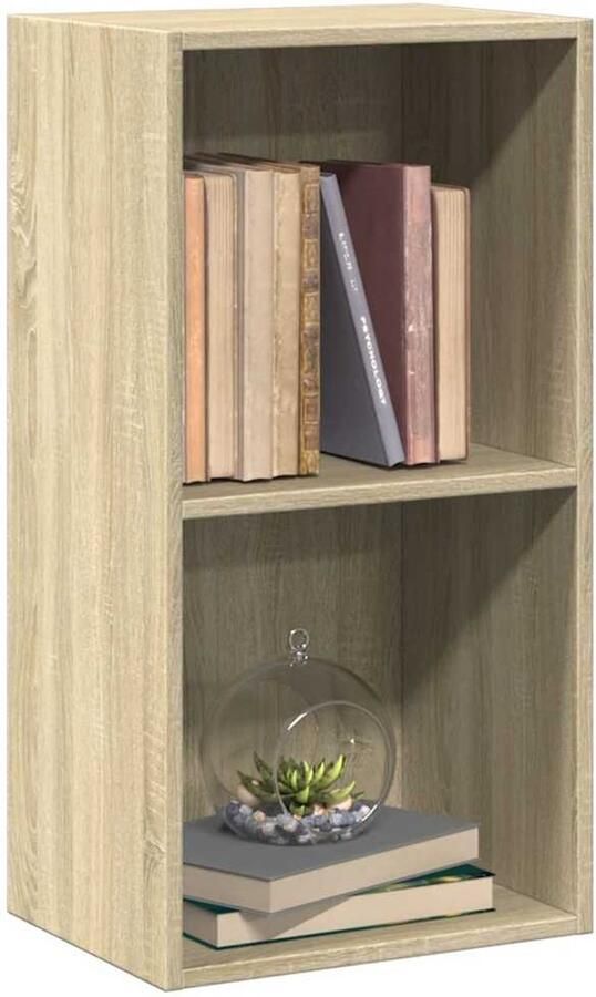 FIONERA Boekenkast met 2 schappen 40x30x76 5 cm bewerkt hout sonoma eik