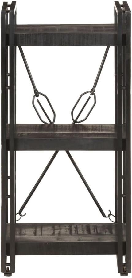 FIONERA Boekenkast met 3 schappen 40x30x80 cm massief mangohout