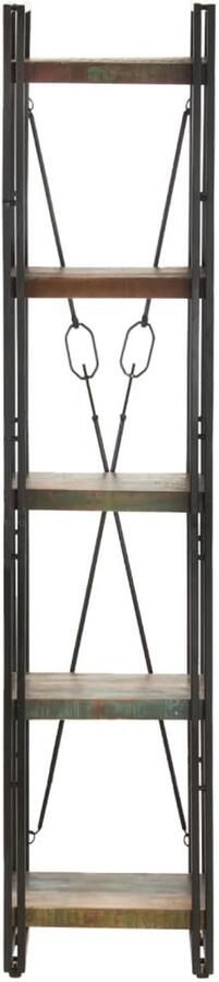 FIONERA Boekenkast met 5 schappen 40x30x180 cm massief gerecycled hout