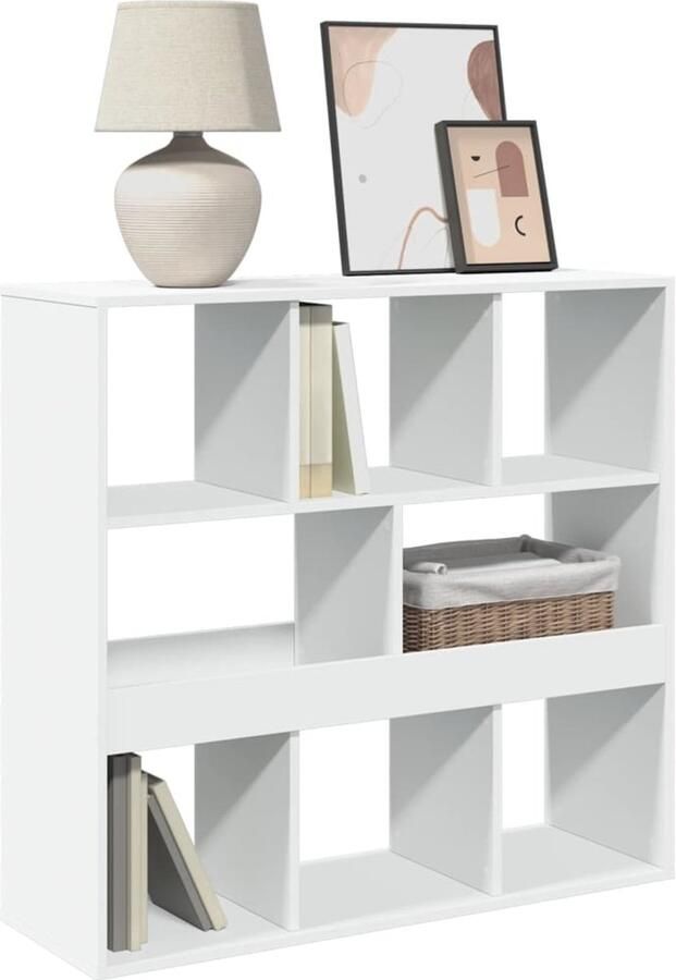 FIONERA Boekenkast kamerscherm 100x33x94 5 cm wit