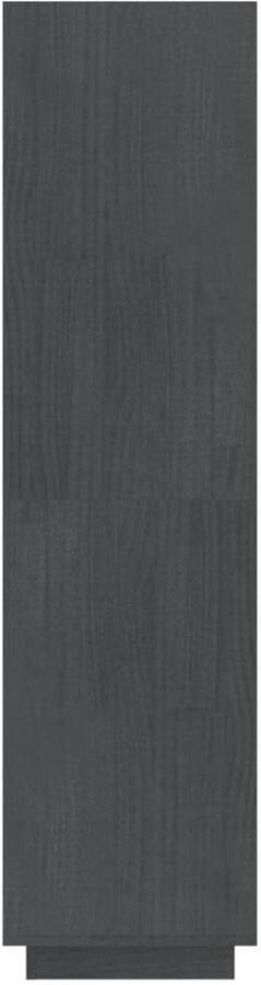 FIONERA Boekenkast kamerscherm 60x35x135 cm massief grenenhout grijs