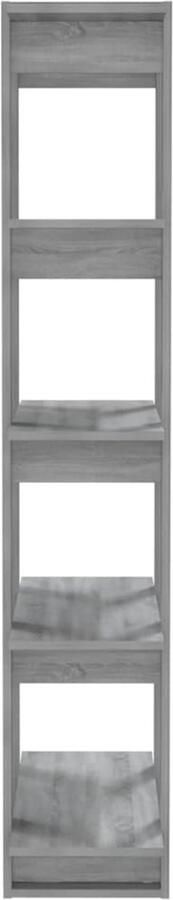 FIONERA Boekenkast kamerscherm 80x30x160 cm bewerkt hout grijs sonoma