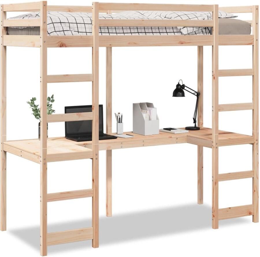 FIONERA Hoogslaper zonder matras massief grenenhout 75x190 cm