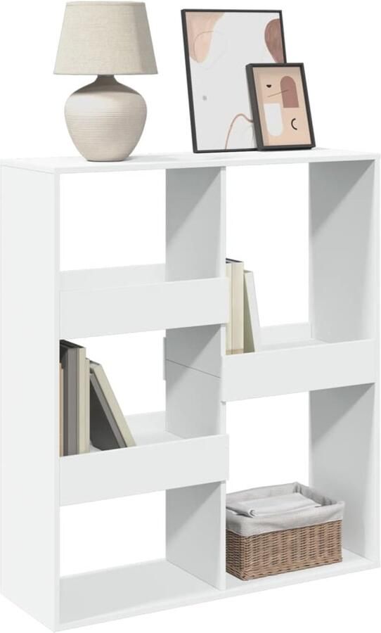 FIONERA Kamerscherm 100x33x115 cm bewerkt hout wit