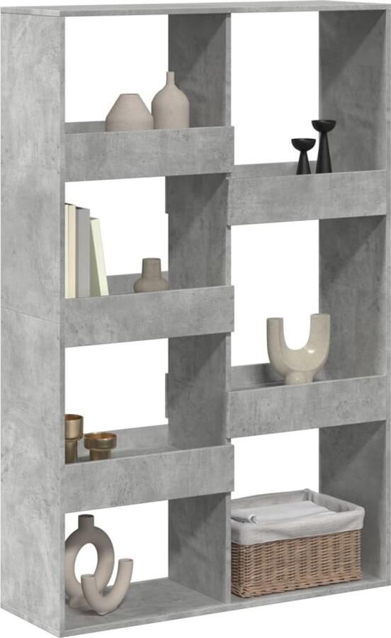 FIONERA kamerscherm 100x33x155 5 cm bewerkt hout betongrijs