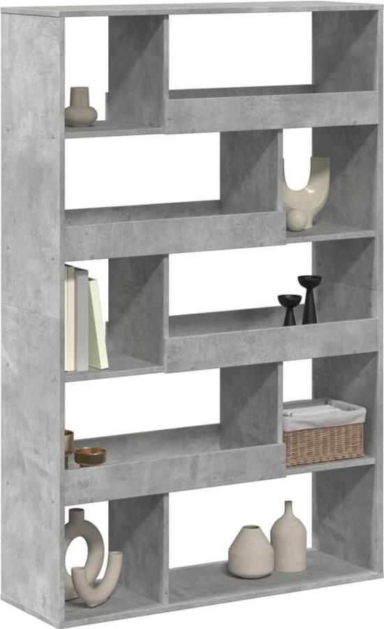 FIONERA kamerscherm 100x33x156 5 cm bewerkt hout betongrijs