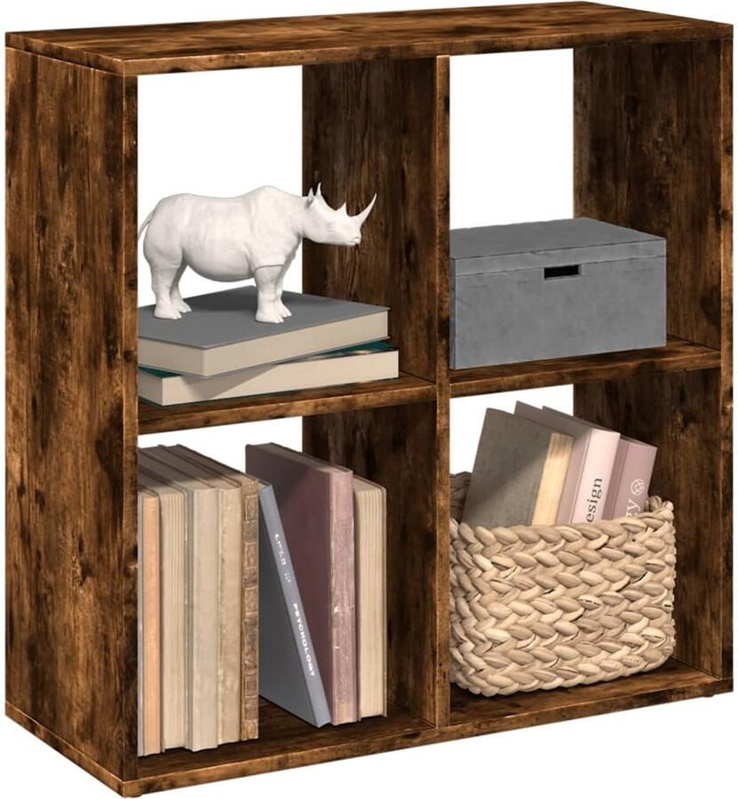 FIONERA Kamerscherm boekenkast 69 5x29x69 5 cm hout gerookt eiken