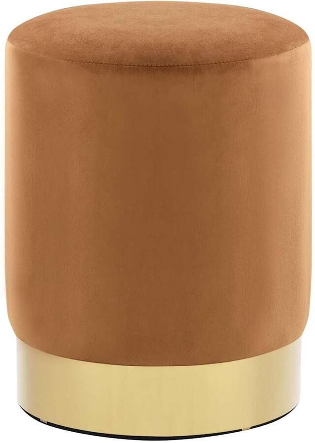 FIONERA Kruk fluweel bruin en goudkleurig