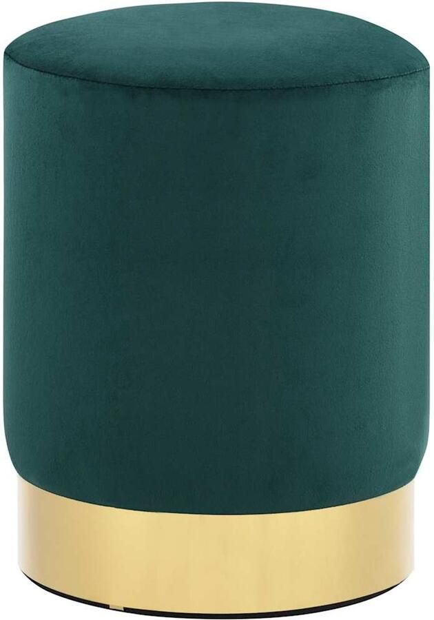 FIONERA Kruk fluweel donkergroen en goudkleurig