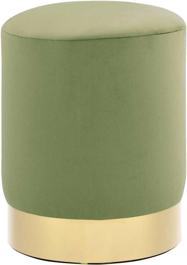 FIONERA Kruk fluweel mosterdgroen en goudkleurig