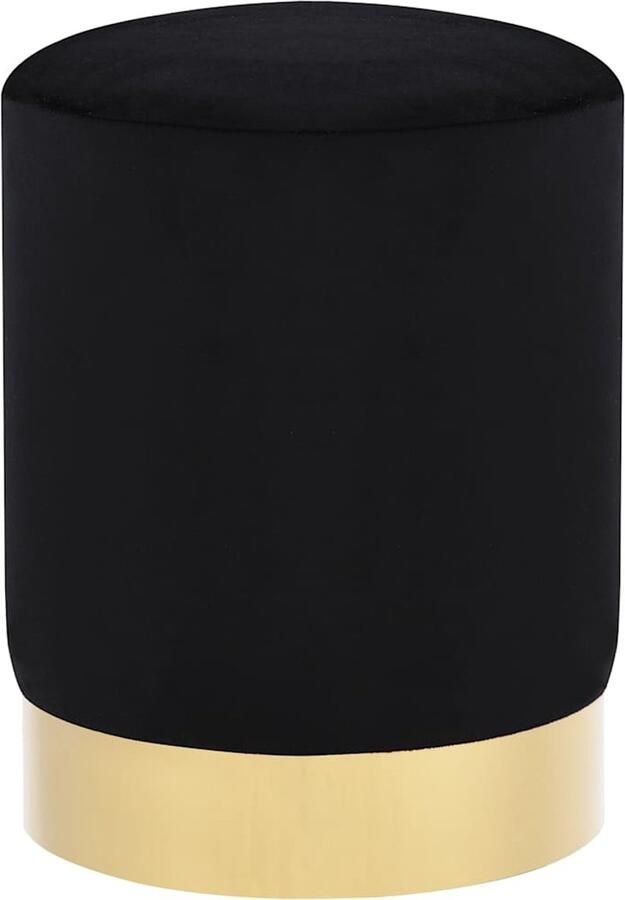 FIONERA Kruk fluweel zwart en goudkleurig