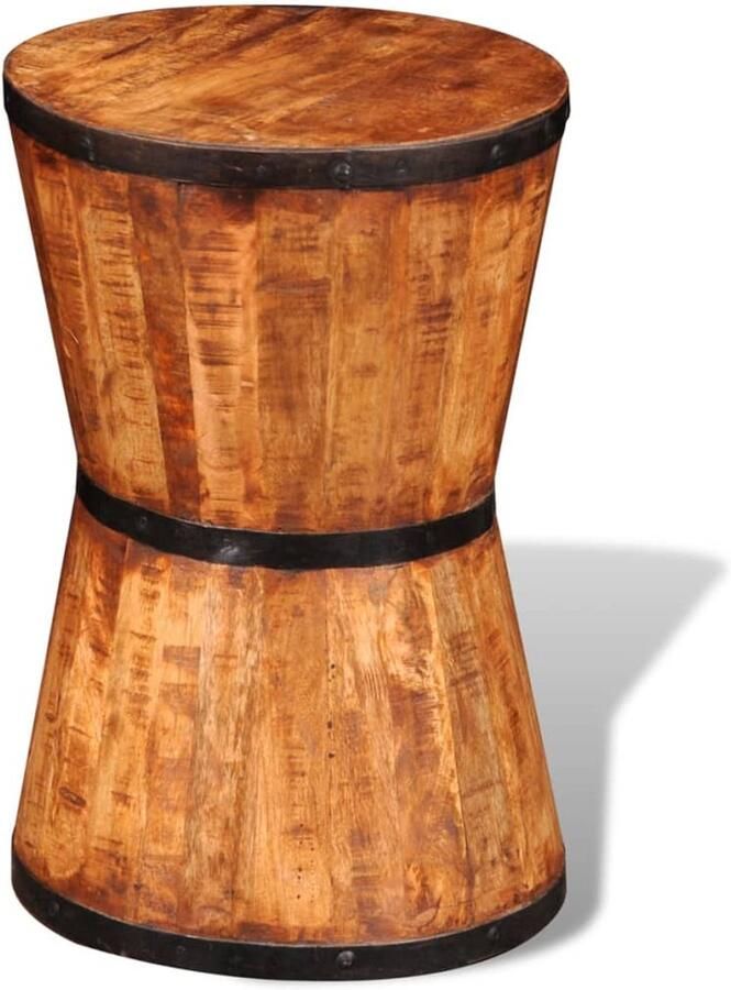 FIONERA Kruk zandlopervormig ruw mangohout