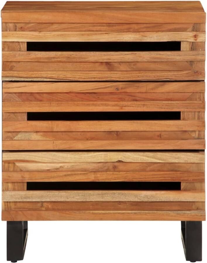 FIONERA Nachtkastje 50x34x62 cm massief acaciahout