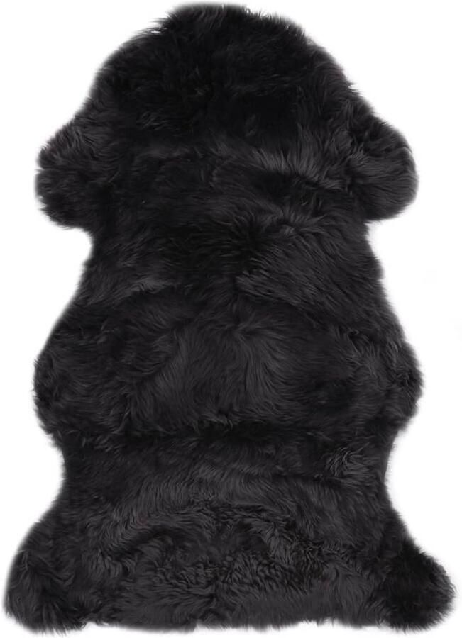 FIONERA Vloerkleed 60x90 cm schapenvacht donkergrijs