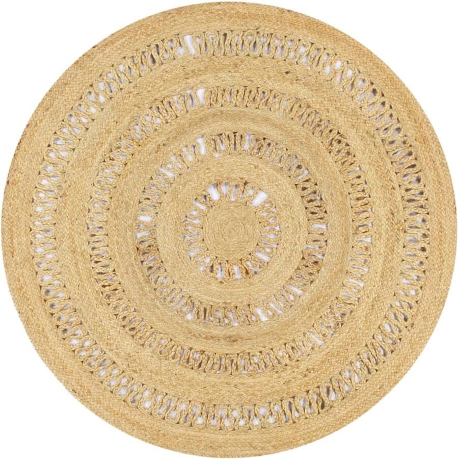 FIONERA Vloerkleed handgemaakt 120 cm gevlochten jute