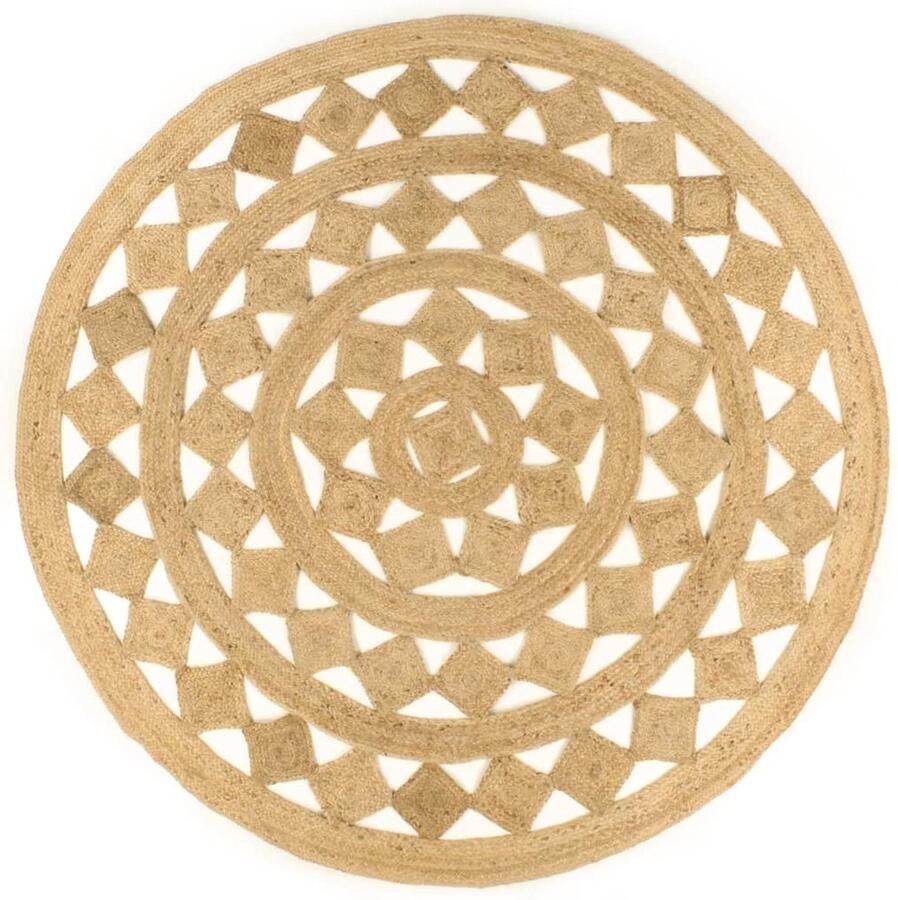 FIONERA Vloerkleed handgemaakt 210 cm gevlochten jute