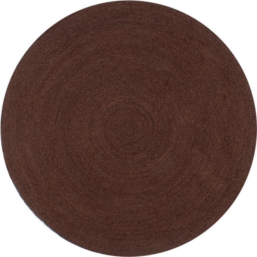 FIONERA Vloerkleed handgemaakt rond 120 cm jute bruin