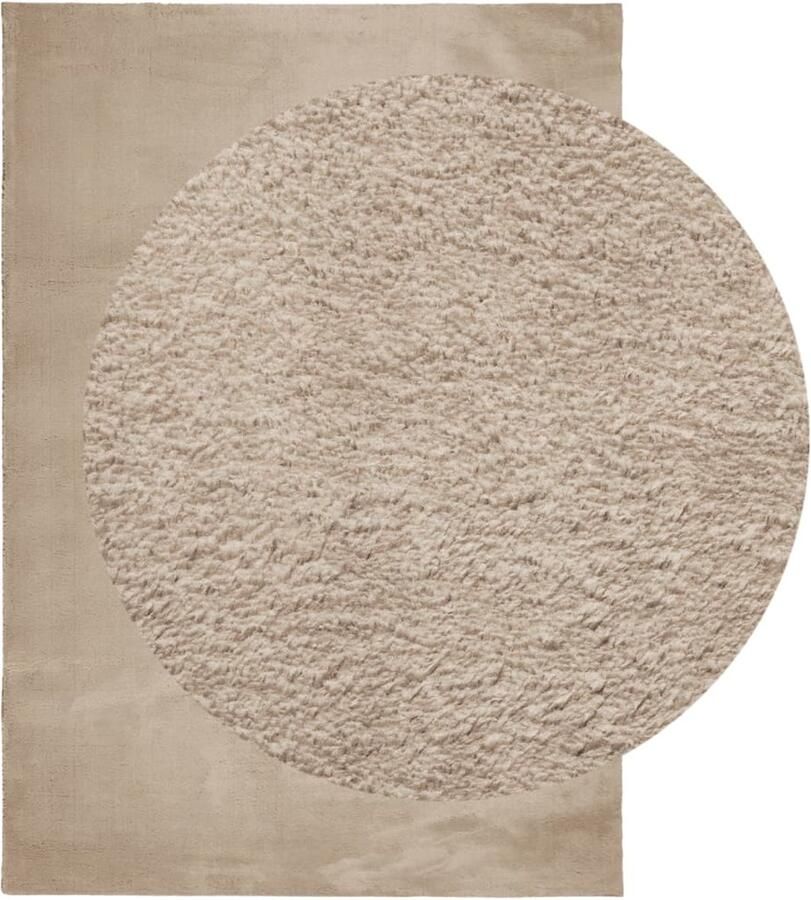 FIONERA Vloerkleed HUARTE laagpolig zacht wasbaar 120x170cm zandkleurig