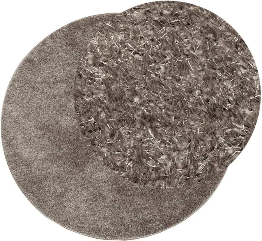 FIONERA Vloerkleed ISTAN hoogpolig glanzend ? 100 cm grijs