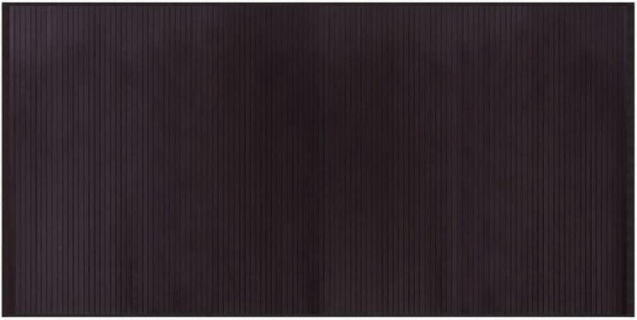 FIONERA Vloerkleed rechthoekig 100x200 cm bamboe donkerbruin