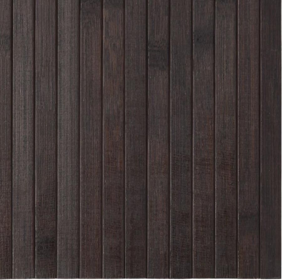 FIONERA Vloerkleed rechthoekig 100x300 cm bamboe donkerbruin