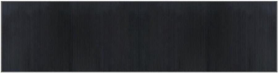 FIONERA Vloerkleed rechthoekig 100x400 cm bamboe grijs