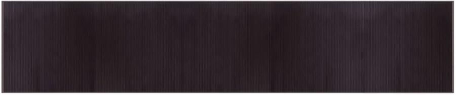 FIONERA Vloerkleed rechthoekig 100x500 cm bamboe donkerbruin