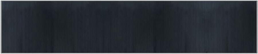 FIONERA Vloerkleed rechthoekig 100x500 cm bamboe grijs