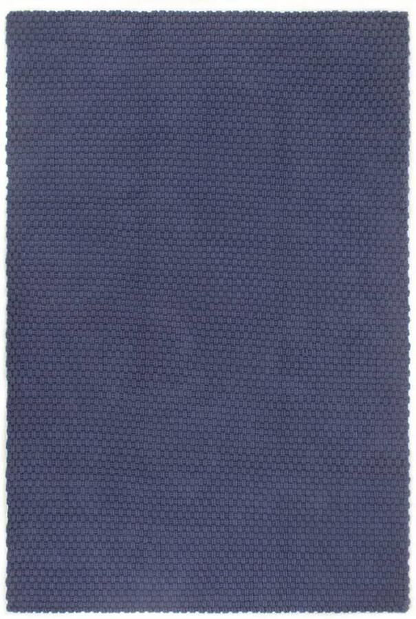 FIONERA Vloerkleed rechthoekig 120x180 cm katoen marineblauw