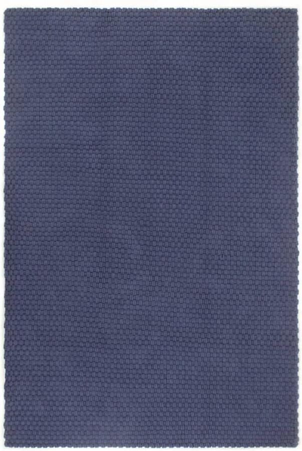 FIONERA Vloerkleed rechthoekig 160x230 cm katoen marineblauw