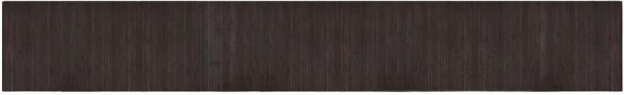 FIONERA Vloerkleed rechthoekig 60x400 cm bamboe donkerbruin