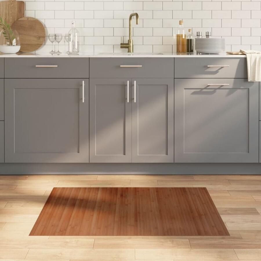 FIONERA Vloerkleed rechthoekig 70x100 cm bamboe bruin