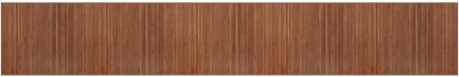 FIONERA Vloerkleed rechthoekig 80x1000 cm bamboe bruin
