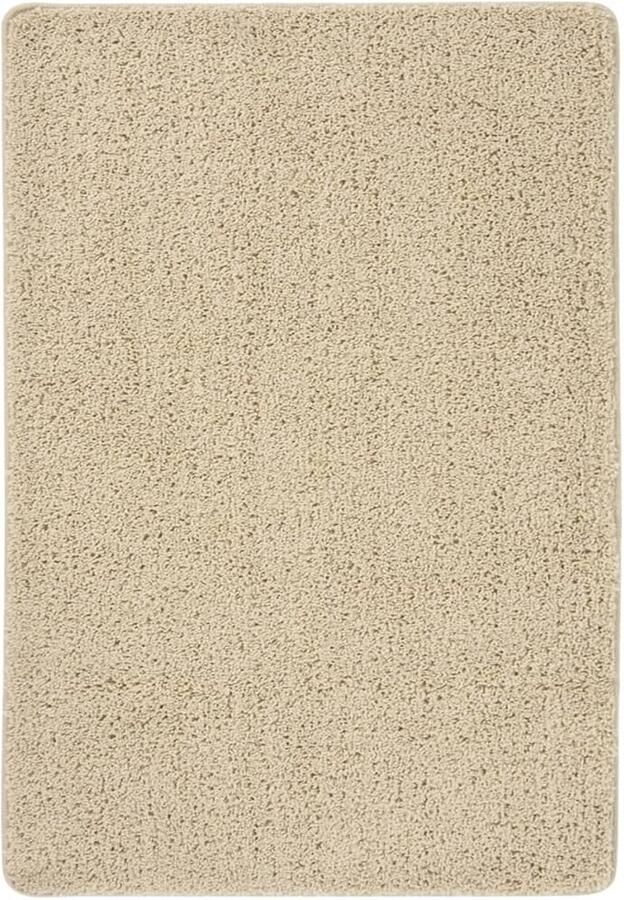 FIONERA Vloerkleed shaggy anti-slip 120x170 cm crèmekleurig