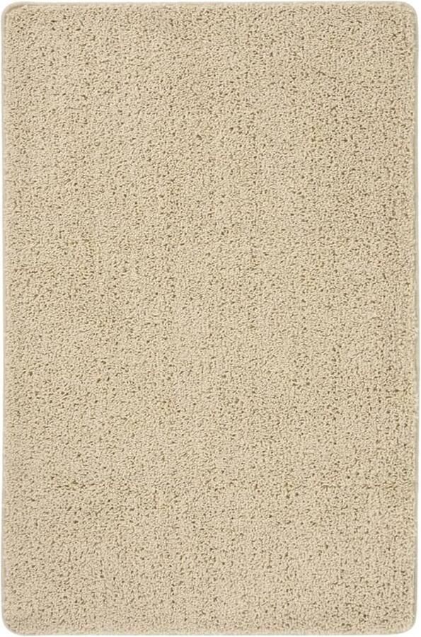 FIONERA Vloerkleed shaggy anti-slip 200x290 cm crèmekleurig