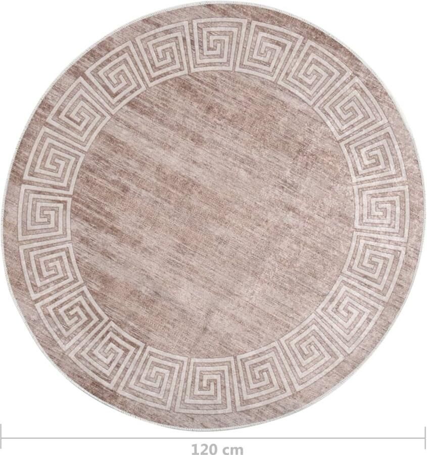 FIONERA Vloerkleed wasbaar anti-slip 120 cm beige